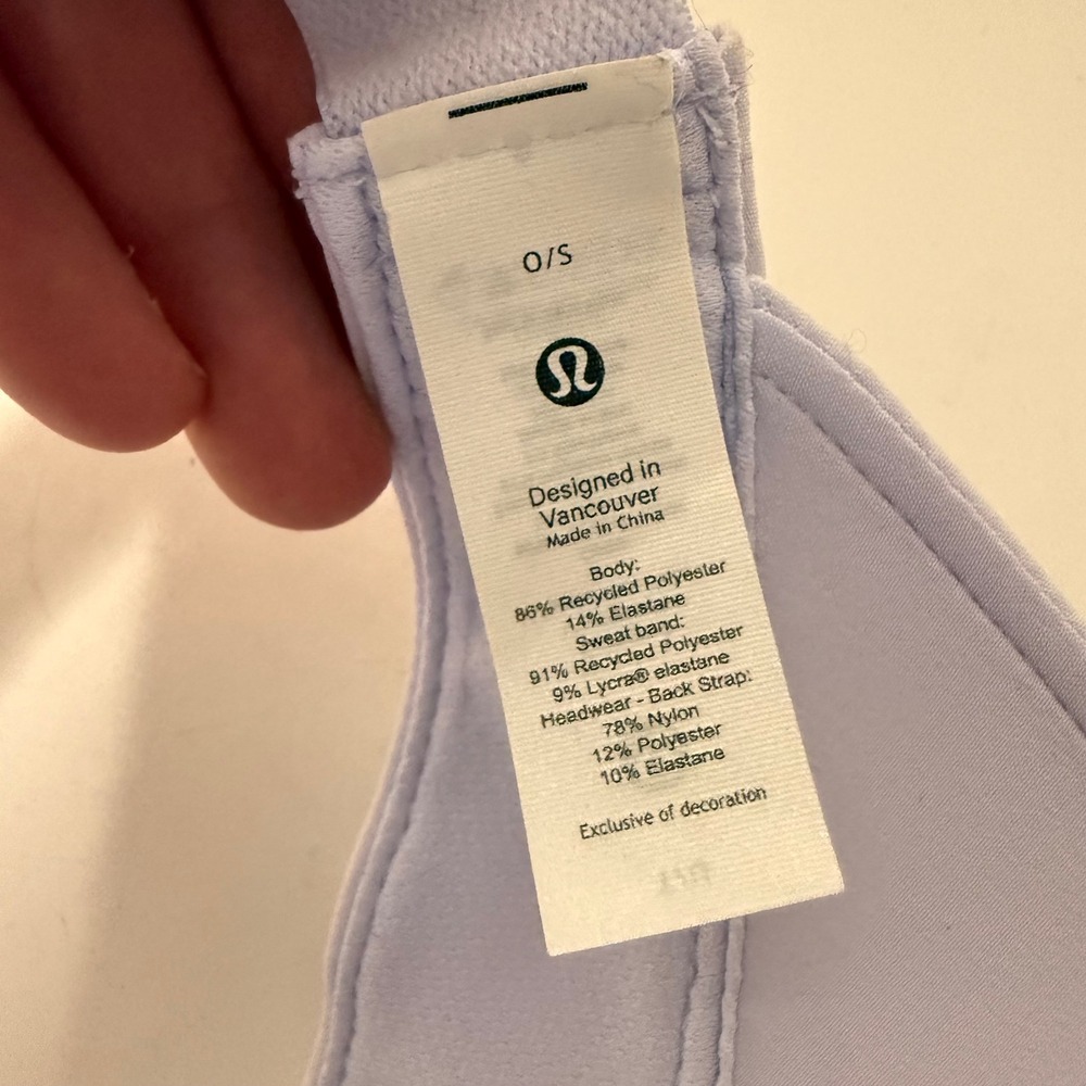 Lululemon Fast Paced Wide Band Running Visor OS Light Purple Excellent W9EN4S - Picture 3 of 5